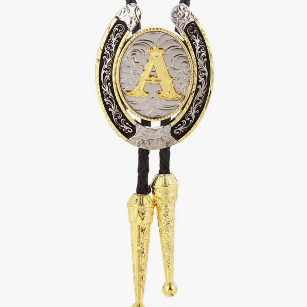 YOUR LETTER Vintage Bolo Western Tie